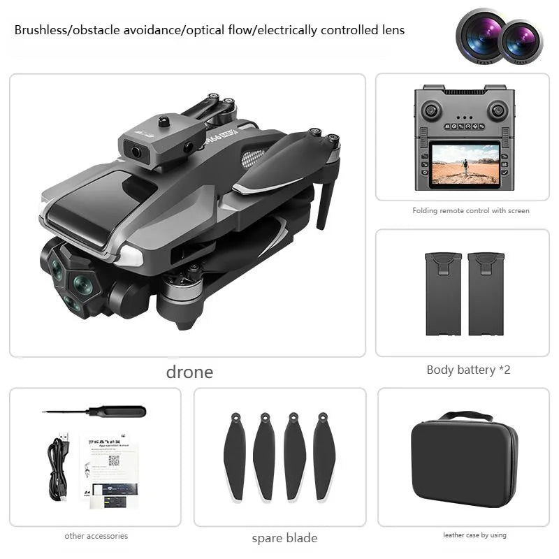 New M66 Dwi Drone 8K FPV With Camera Screen 5G Folding Remote Control Quadcopter Brushless Motor RC Aircraft with HD function - DorfaX