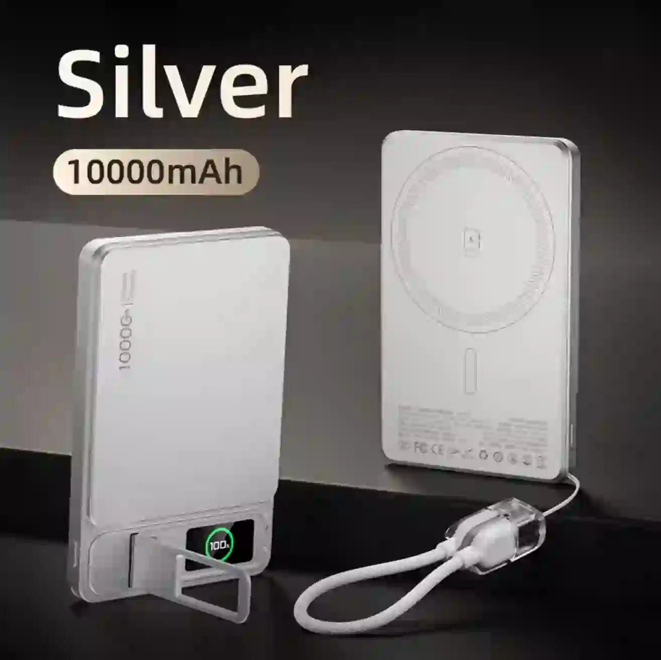 10000mAh Magnetic Wireless Power Bank | 20W Fast Charging Portable Battery for iPhone (MagSafe Compatible) - DorfaX