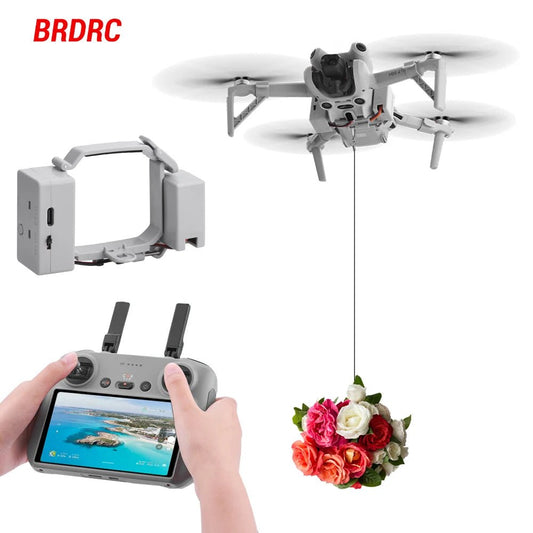 BRDRC Airdrop System for DJI Mini 4 Pro Drone Remote Thrower Casting Fish Bait/Giving Gifts/Emergency Rescue Drone Accessories - DorfaX