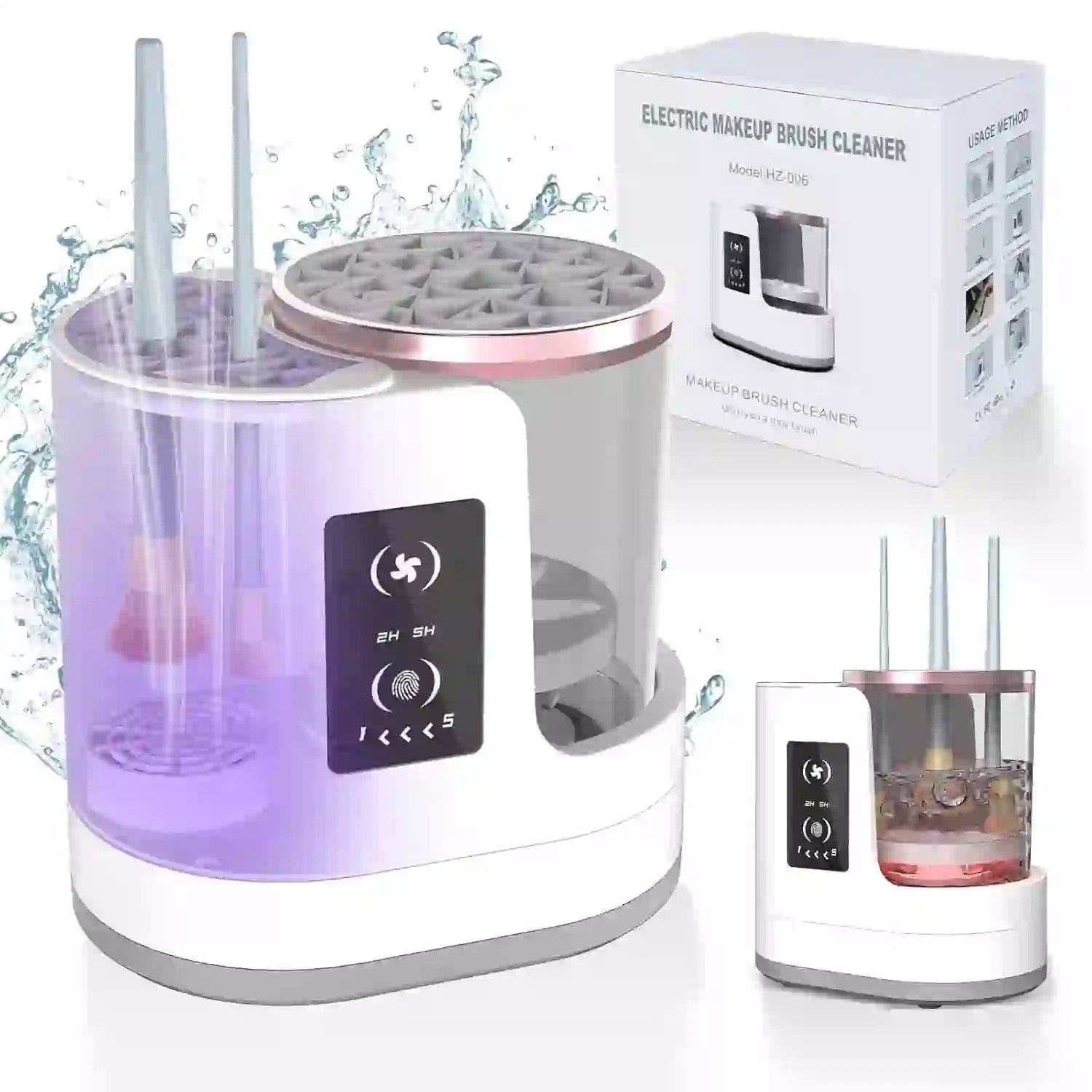Electric 3 - in - 1 Makeup Brush Cleaner & Dryer Machine | Automatic Washing, Rinsing & Drying Tool | Portable USB Cosmetic Brushes Cleaner - DorfaX