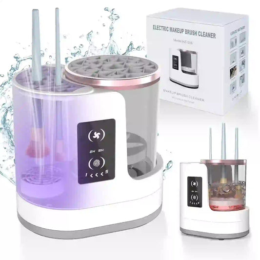 Electric 3 - in - 1 Makeup Brush Cleaner & Dryer Machine | Automatic Washing, Rinsing & Drying Tool | Portable USB Cosmetic Brushes Cleaner - DorfaX
