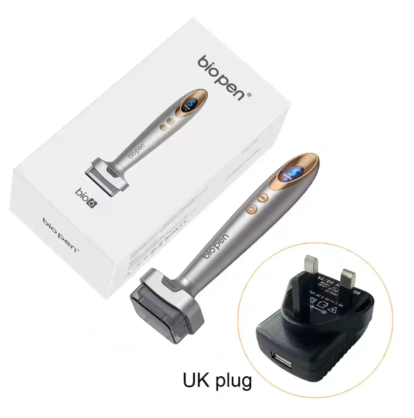 Electric Microneedling Derma Stamp Pen: 6 LED Light Therapy, EMS Microcurrent &amp; Vibration | 4 - in - 1 Skin Rejuvenation &amp; Hair Growth Device - DorfaX