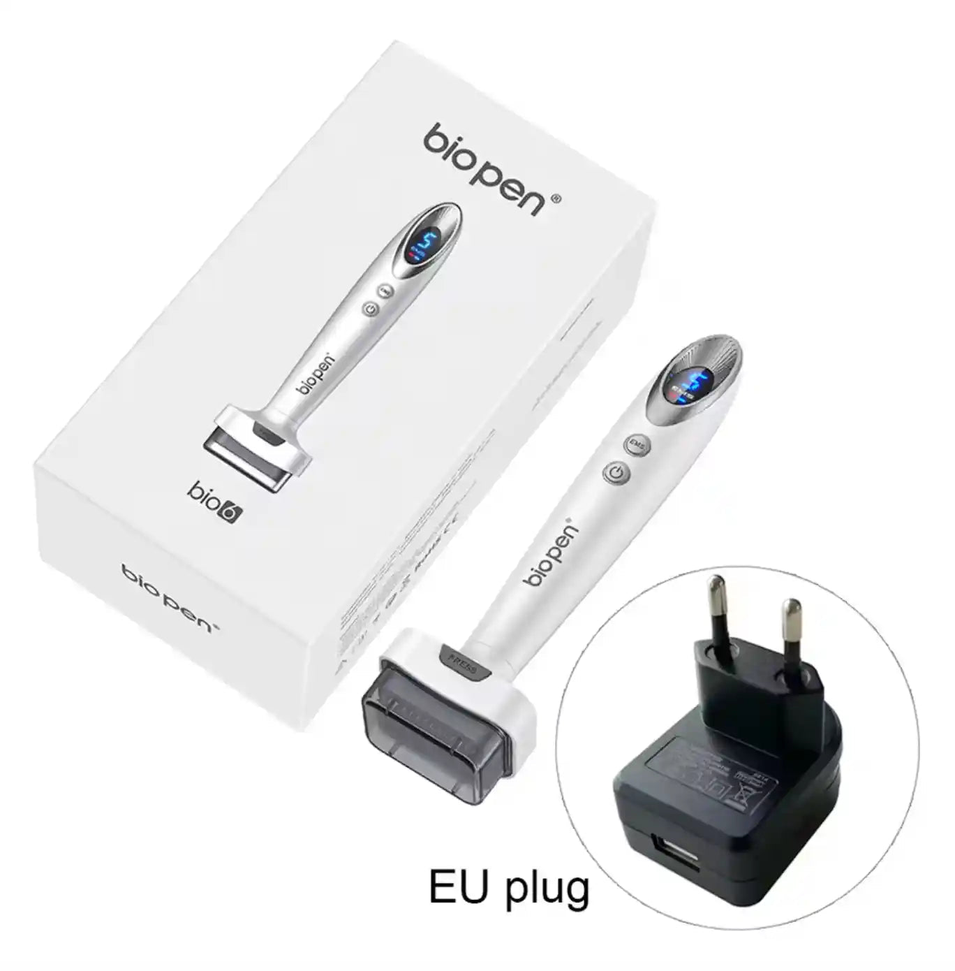 Electric Microneedling Derma Stamp Pen: 6 LED Light Therapy, EMS Microcurrent &amp; Vibration | 4 - in - 1 Skin Rejuvenation &amp; Hair Growth Device - DorfaX