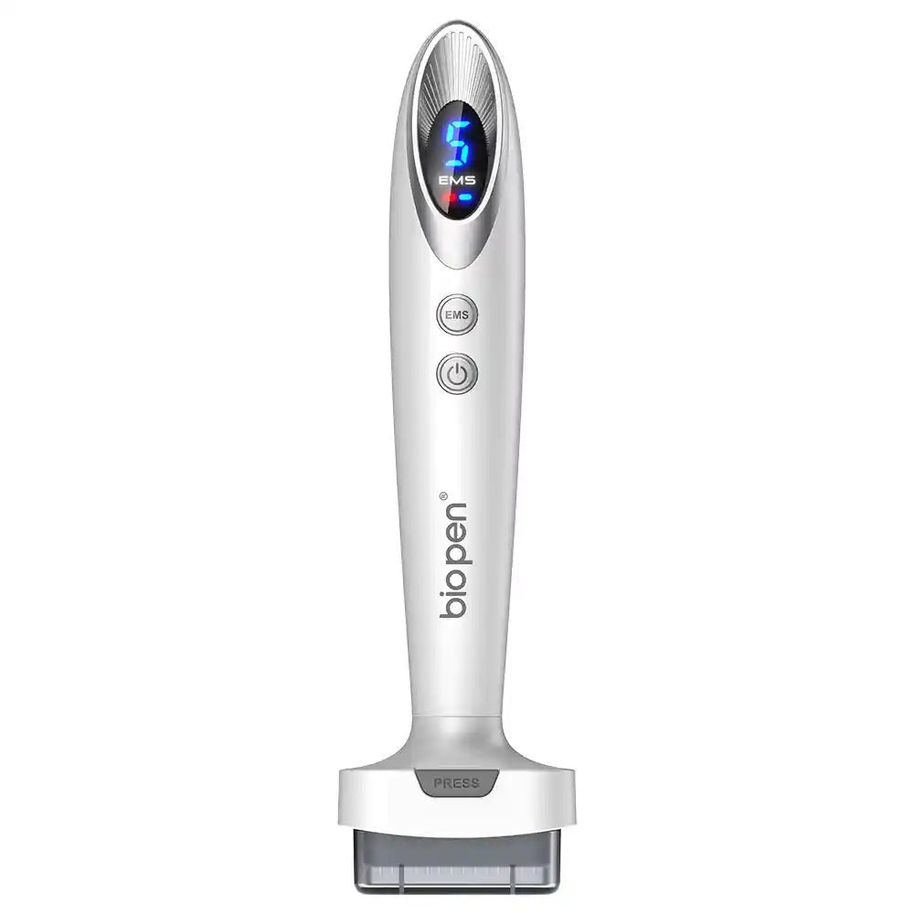 Electric Microneedling Derma Stamp Pen: 6 LED Light Therapy, EMS Microcurrent &amp; Vibration | 4 - in - 1 Skin Rejuvenation &amp; Hair Growth Device - DorfaX