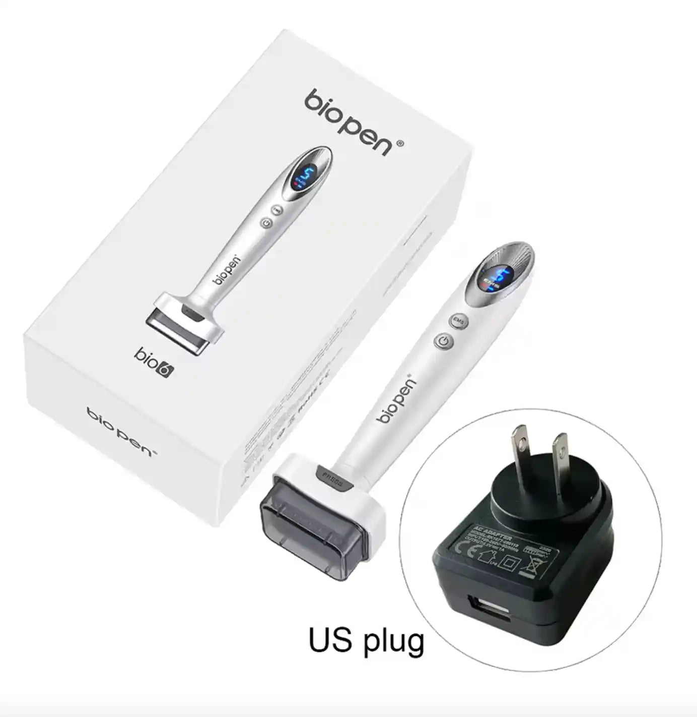 Electric Microneedling Derma Stamp Pen: 6 LED Light Therapy, EMS Microcurrent &amp; Vibration | 4 - in - 1 Skin Rejuvenation &amp; Hair Growth Device - DorfaX