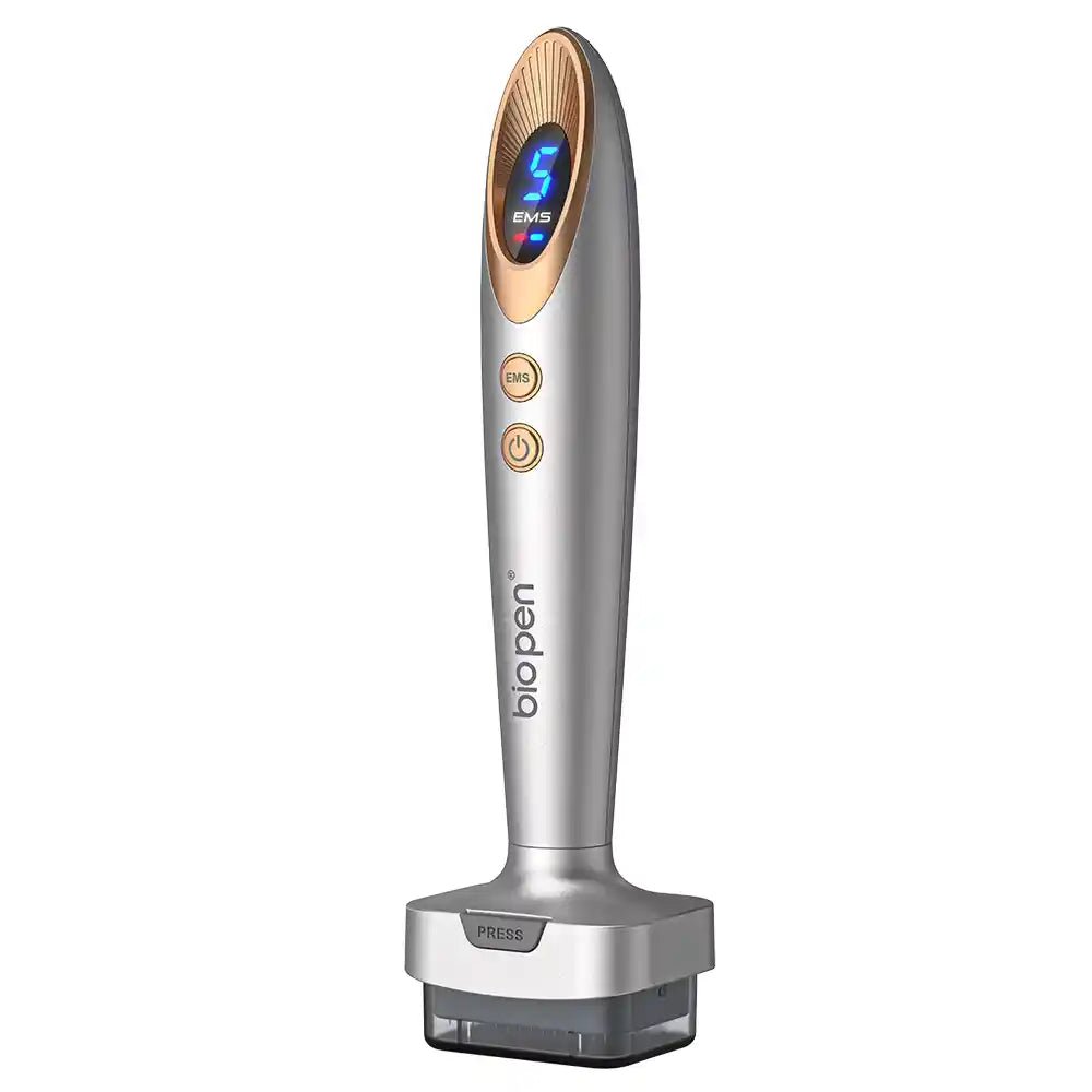 Electric Microneedling Derma Stamp Pen: 6 LED Light Therapy, EMS Microcurrent &amp; Vibration | 4 - in - 1 Skin Rejuvenation &amp; Hair Growth Device - DorfaX