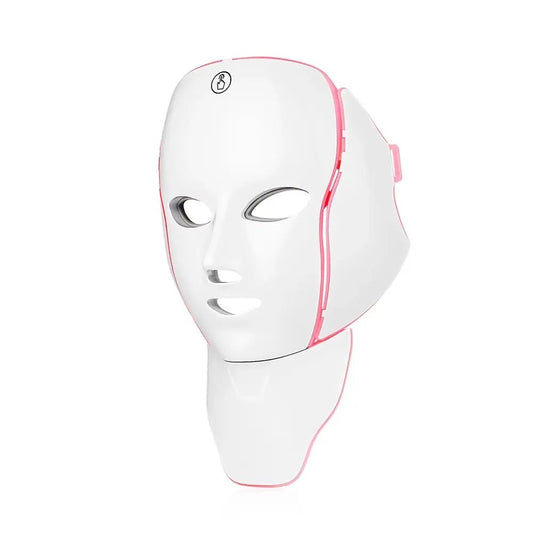 LED Facial Mask with 7 Colors Light Therapy | Wireless Neck Care Beauty Mask | Skin Rejuvenation Machine for Home Use - DorfaX