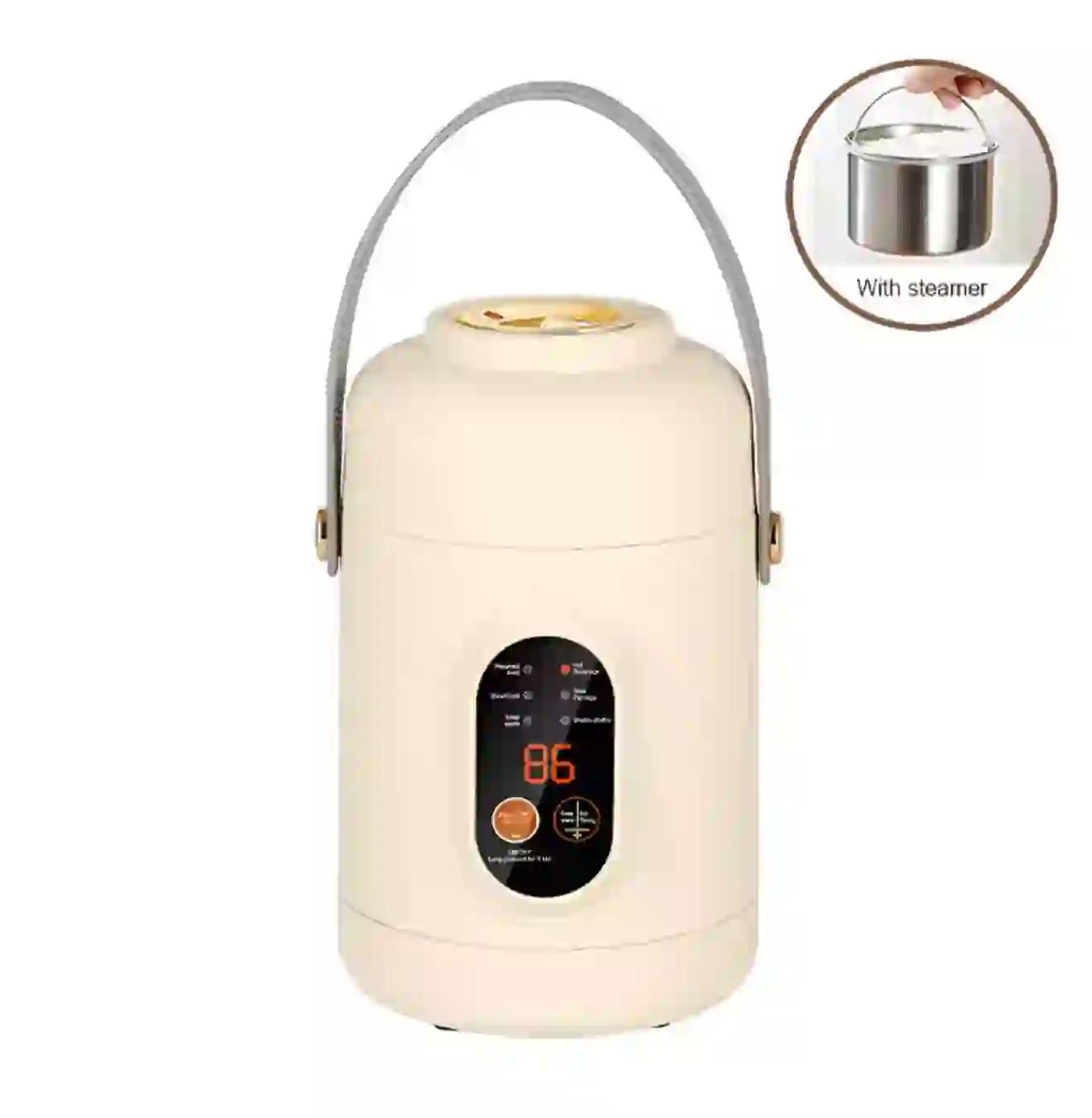 Portable Electric Cooker Multifunctional : Small Travel Rice Cooker, Hot Pot & Kettle | US 110V & EU 220V plug options - DorfaX