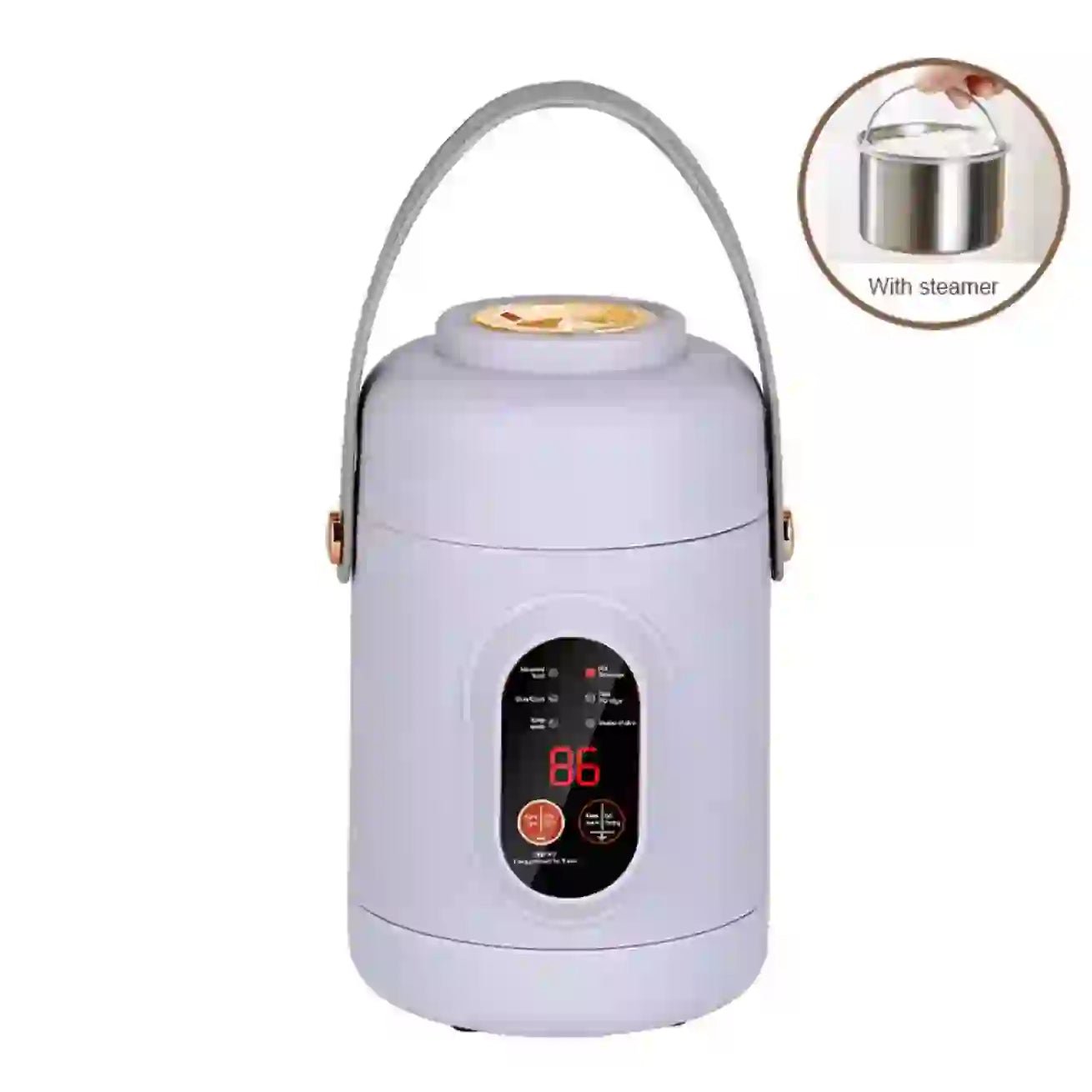 Portable Electric Cooker Multifunctional : Small Travel Rice Cooker, Hot Pot & Kettle | US 110V & EU 220V plug options - DorfaX