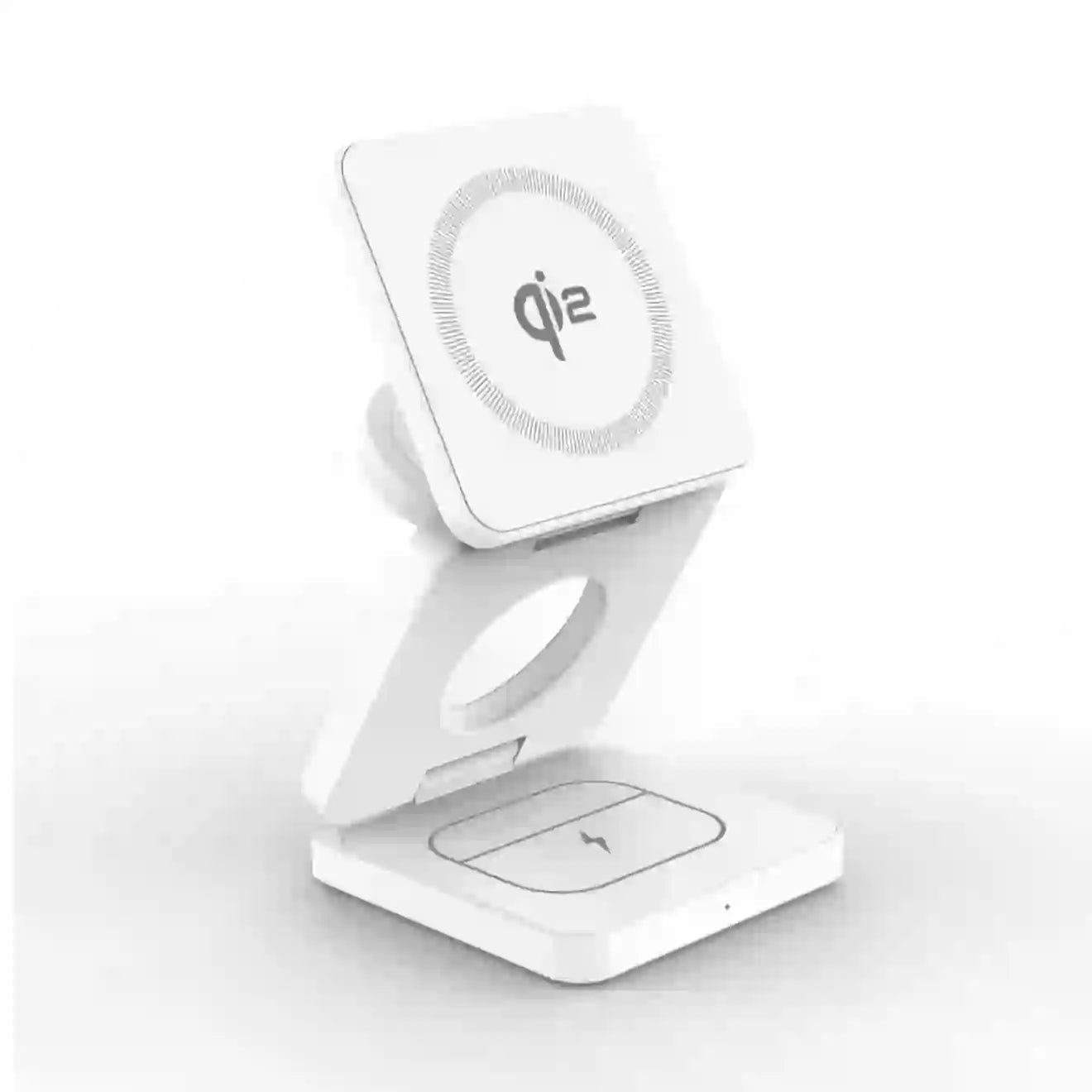 Qi2/Qi1 Certified 15W Magnetic 3 - in - 1 Wireless Charger | Foldable Fast Charging Dock for iPhone 17/16/15, iWatch & AirPods - DorfaX