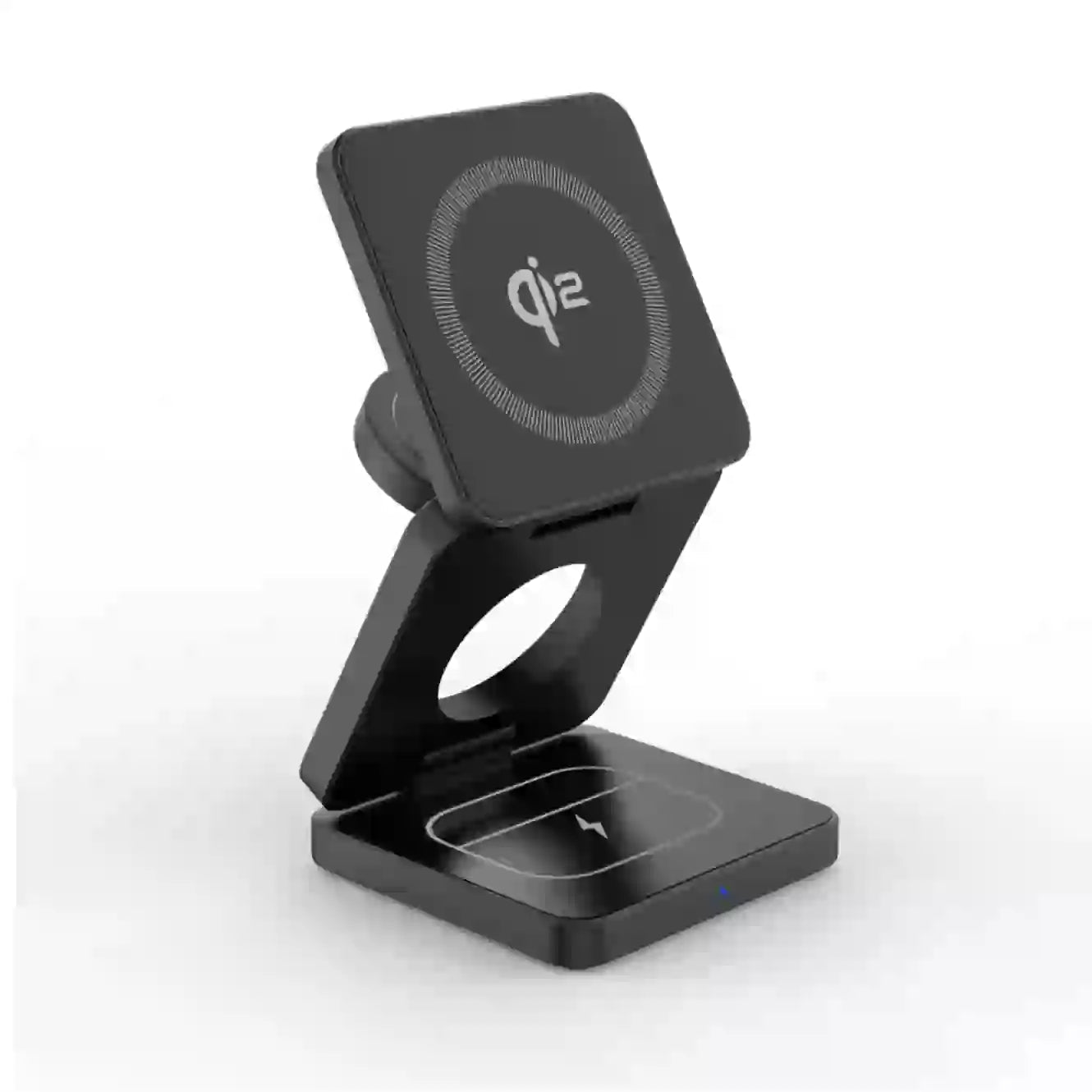Qi2/Qi1 Certified 15W Magnetic 3 - in - 1 Wireless Charger | Foldable Fast Charging Dock for iPhone 17/16/15, iWatch & AirPods - DorfaX