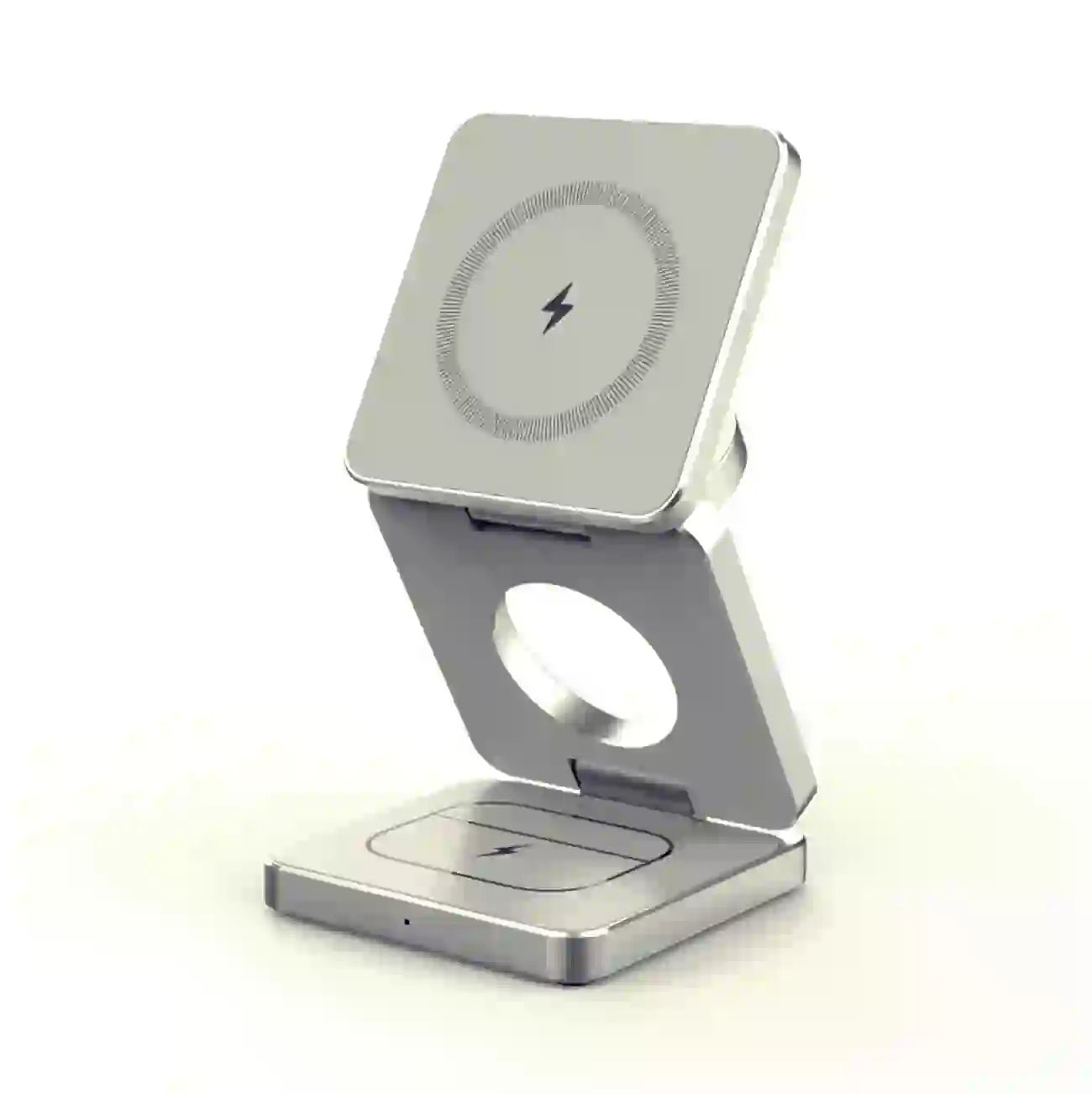 Qi2/Qi1 Certified 15W Magnetic 3 - in - 1 Wireless Charger | Foldable Fast Charging Dock for iPhone 17/16/15, iWatch & AirPods - DorfaX