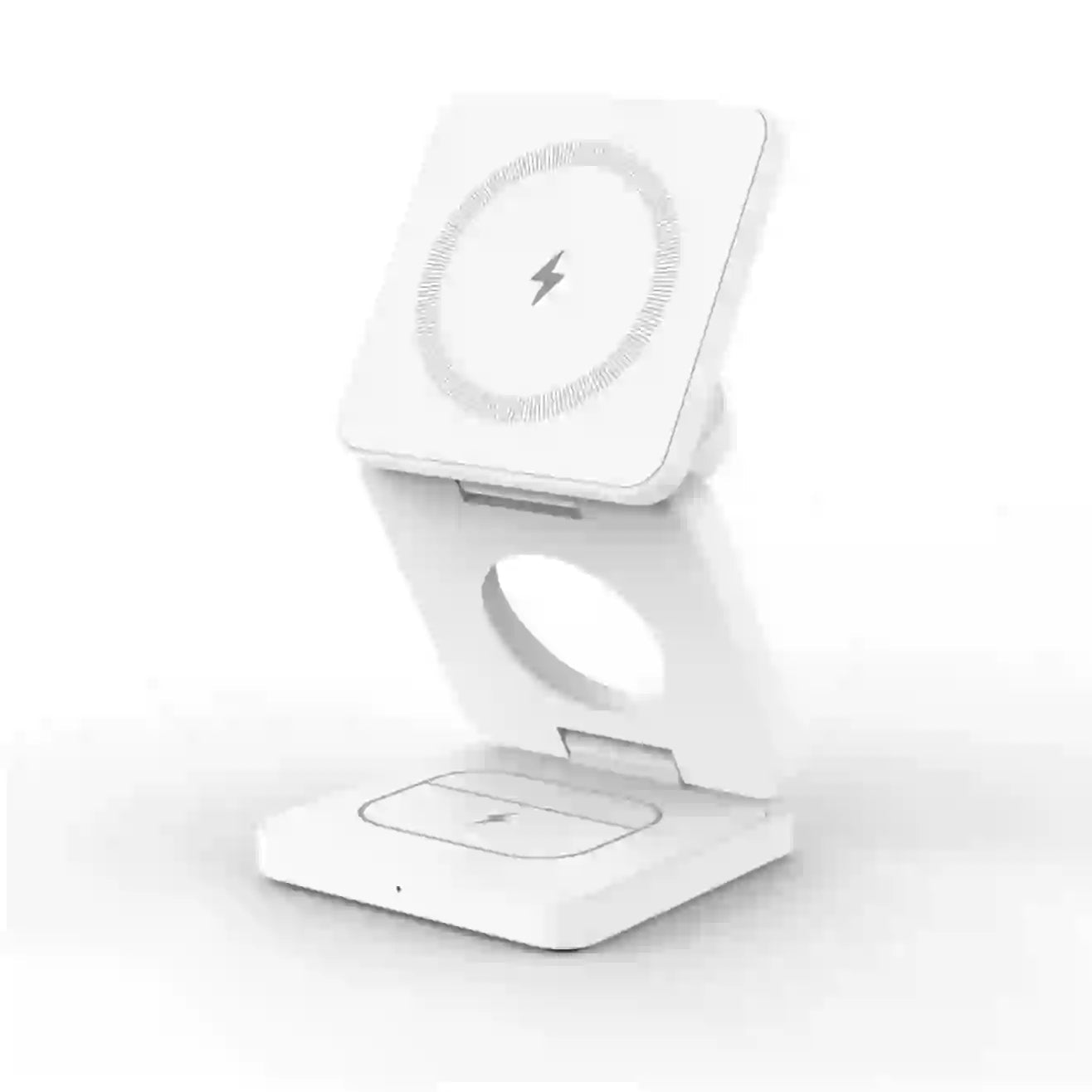 Qi2/Qi1 Certified 15W Magnetic 3 - in - 1 Wireless Charger | Foldable Fast Charging Dock for iPhone 17/16/15, iWatch & AirPods - DorfaX