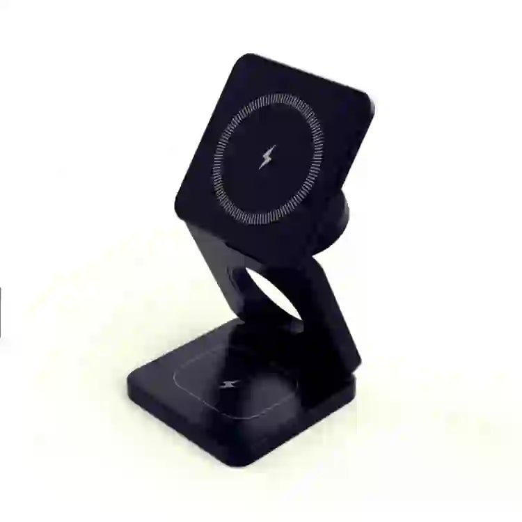 Qi2/Qi1 Certified 15W Magnetic 3 - in - 1 Wireless Charger | Foldable Fast Charging Dock for iPhone 17/16/15, iWatch & AirPods - DorfaX