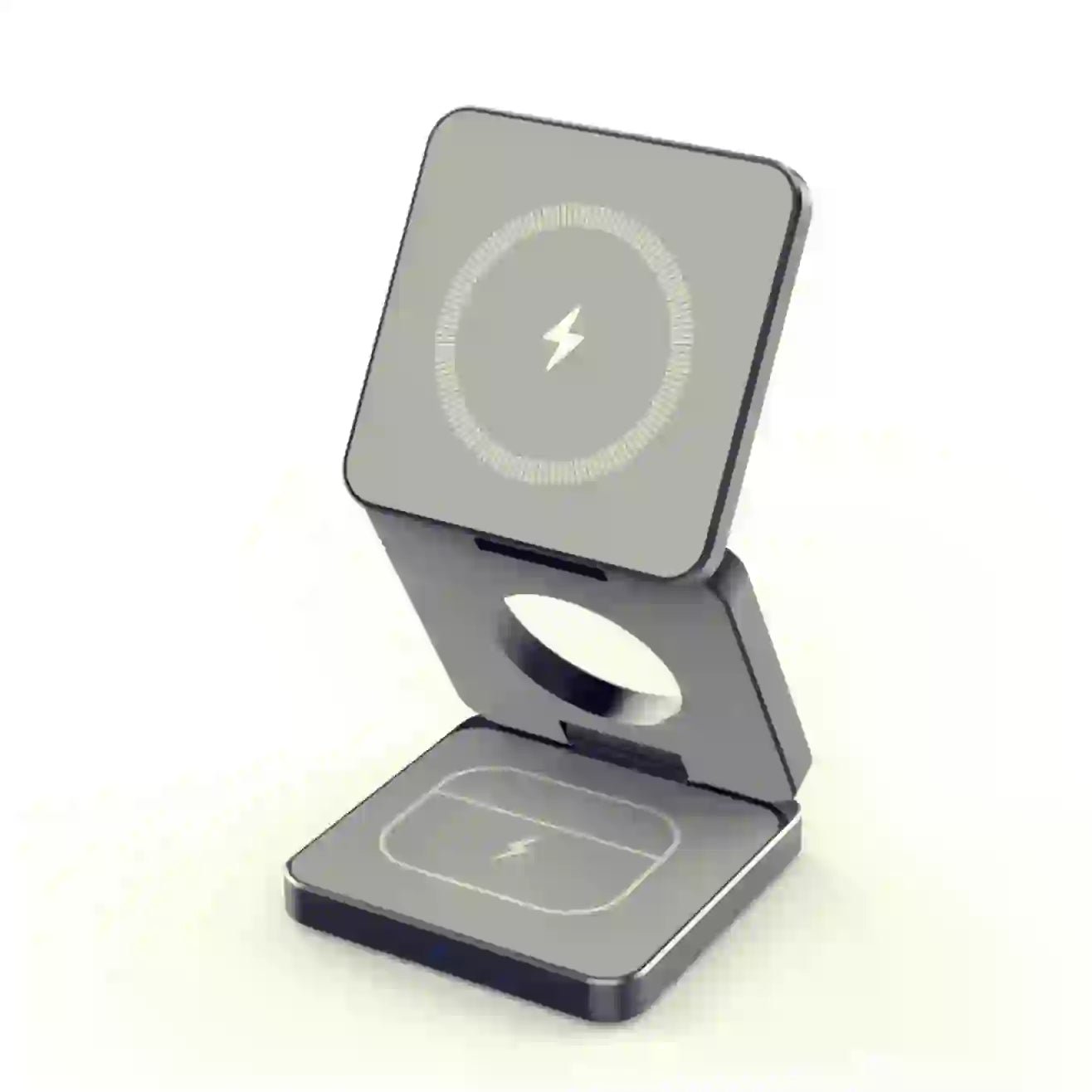 Qi2/Qi1 Certified 15W Magnetic 3 - in - 1 Wireless Charger | Foldable Fast Charging Dock for iPhone 17/16/15, iWatch & AirPods - DorfaX